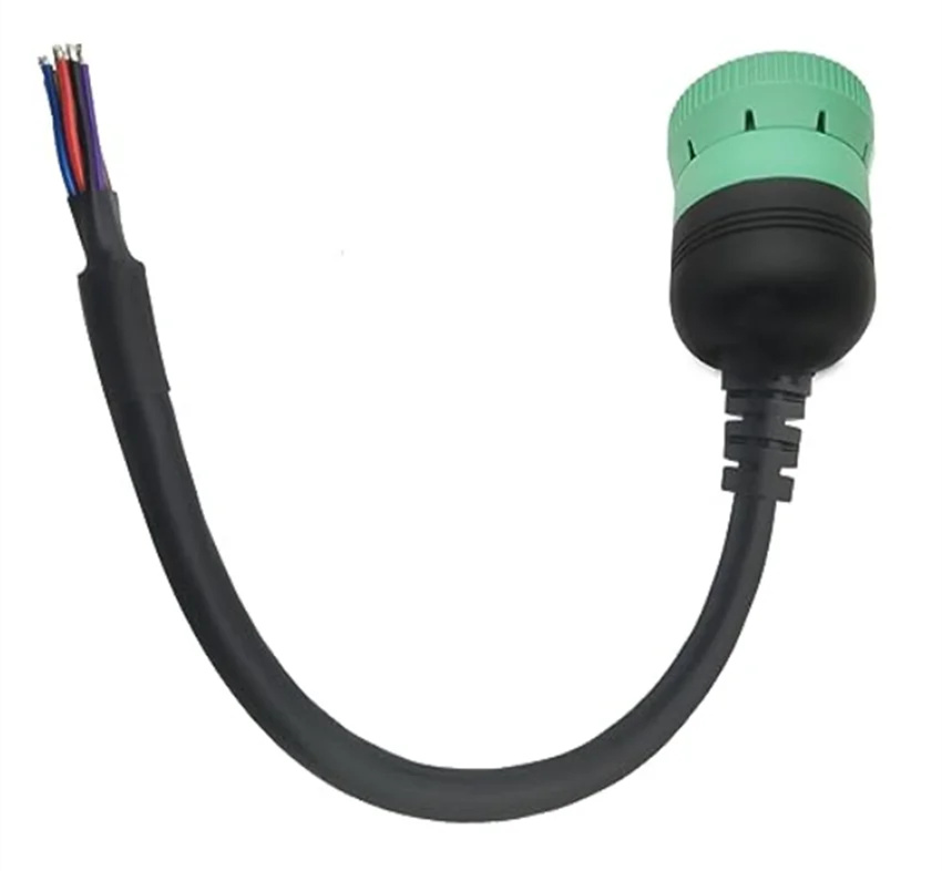 J1939 9P clavija conector verde J1939 abre cable macho suelto 1 pie/30 cm