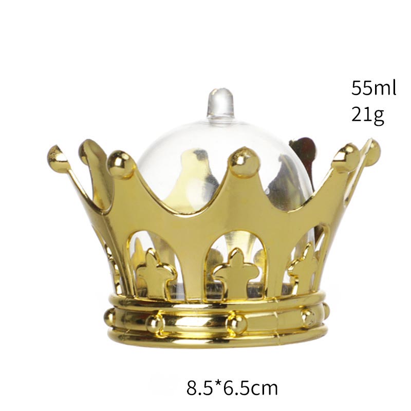 Crown Mini Cake Stand Favors Princess /Prince Candy Package Baby Shower Birthday Event Table Decoration Supplies Crown Candy Holder Chocolate Cookie Packing