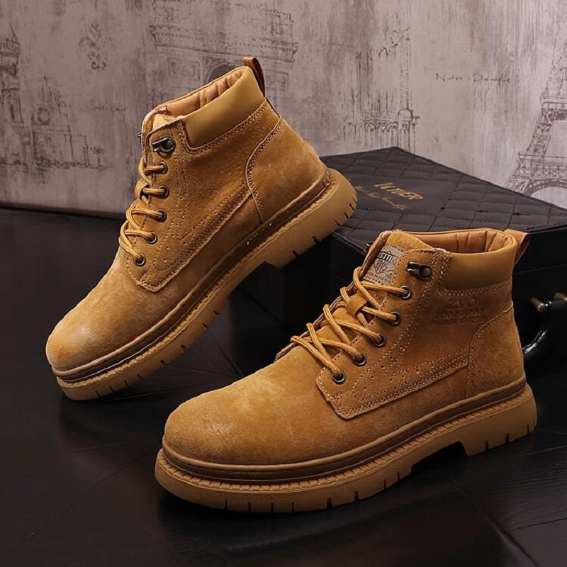 Men's Ankle Boots Fashion Male Vintage Styles Boots Casual Men Shoes Comfortable Platform Shoes SkateBoard Shoes 10A31