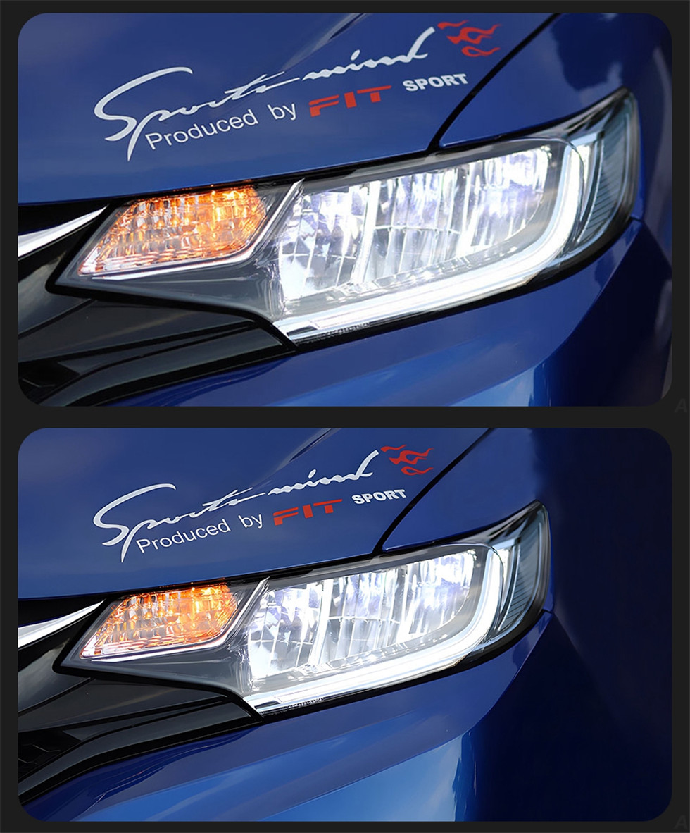 Fari anteriori montaggio auto Honda Fit 2014-20 19 Jazz Lampada frontale a LED Styling Lente dinamica indicatori di direzione