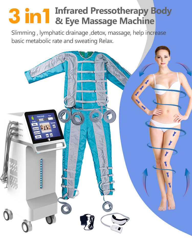 Vertical Multifunction Touch Screen Infrared Pressotherapy Body and Facial Massage Machine