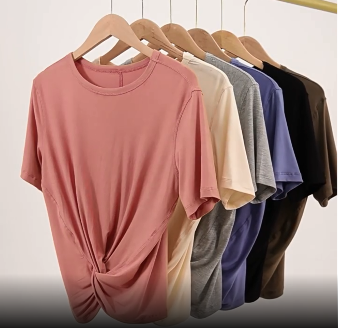 LU-1276 T-shirts de Yoga pour femmes, haut de course respirant à haute élasticité, séchage rapide, sans couture, manches courtes, vêtements de Sport et de cyclisme, 08WX