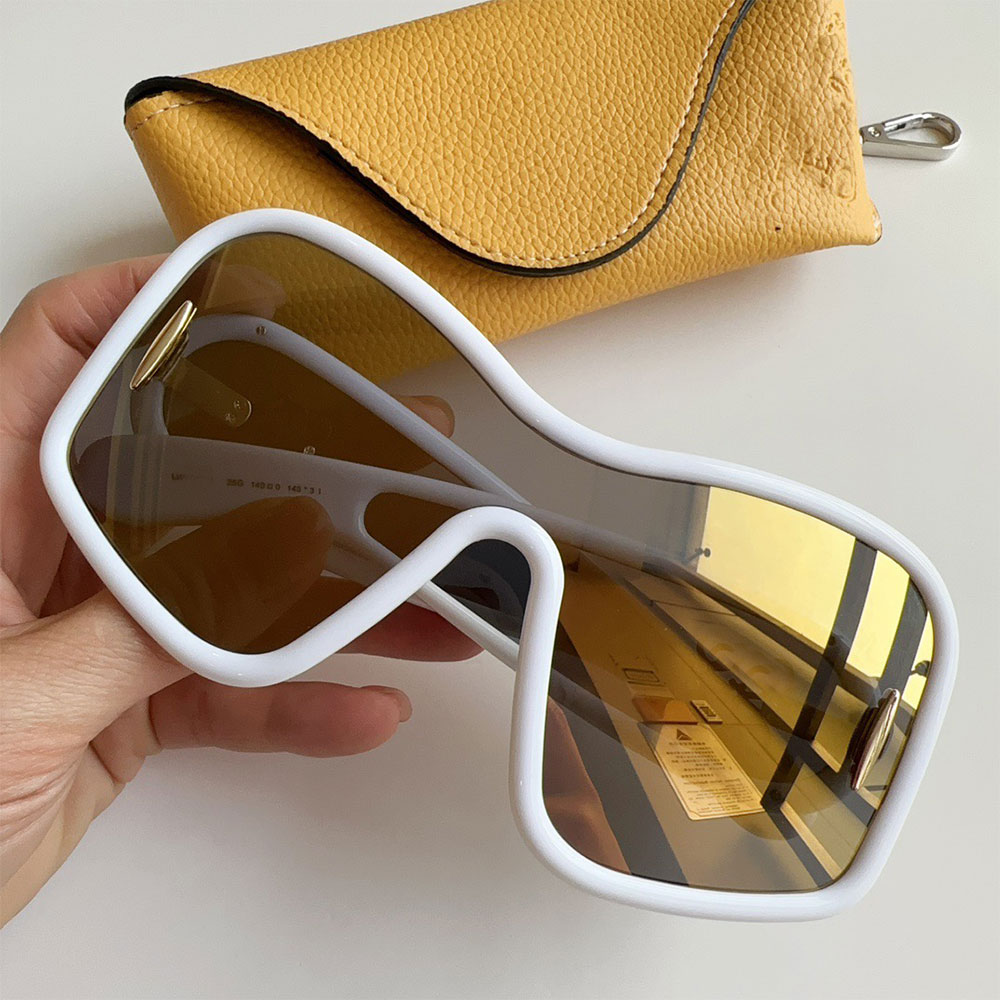 Dalga maskesi güneş gözlüğü lüks bayanlar yüz maske gözlükleri erkekler parti güneş gözlüğü entegre lensler plaj partisi güneş gözlüğü occhiali da sole 40121