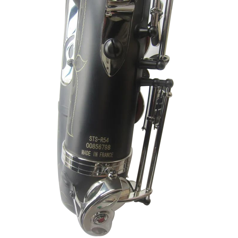 Nouvelle arrivée Tenor Saxophone Instruments de musique professionnels en laiton STS-R54 BbTone Matte Black B Tube Sax avec étui gants d'embout