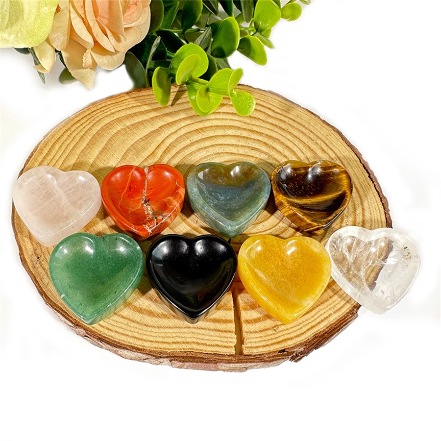 Decorative Figurines & Natural Crystal Bowl Reiki Master Healing Quartz Hand Made Polish Love Heart Home Furnishing
