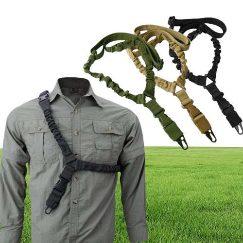 Ceintures Tactical Single Point Rifle Sling Stroupe d'épaule en nylon Paintball réglable Accessoires de chasse 7558088