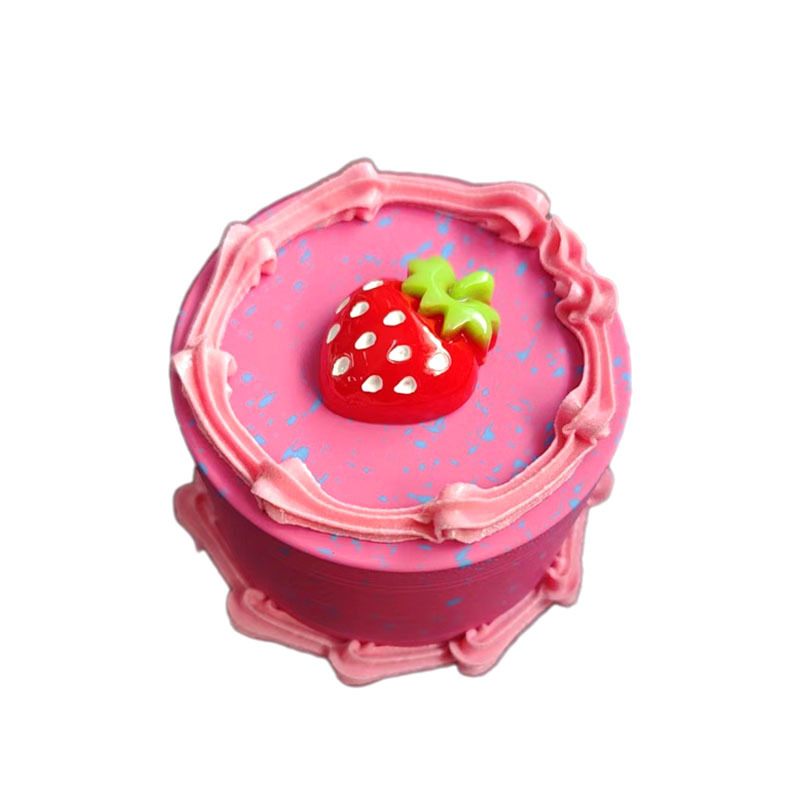 cute tobacco cake herb grinders smoking accessories 50mm cool metal zinc alloy grinder