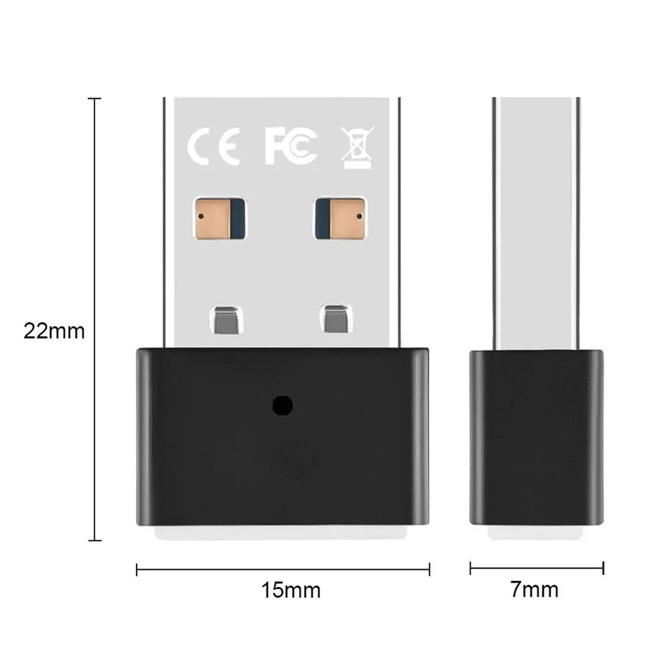 Адаптер Bluetooth 5,3, беспроводной USB-адаптер-передатчик для ПК Win8.1/10/11, клавиатура, беспроводная мышь, музыкальный аудиоадаптер