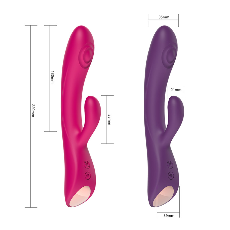 Bunny & Clyde Dual Stimulator Duo-pulse G-Spot Vibrator Sex Toys,10 Tapping+10 vibration Rabbit Vibrators