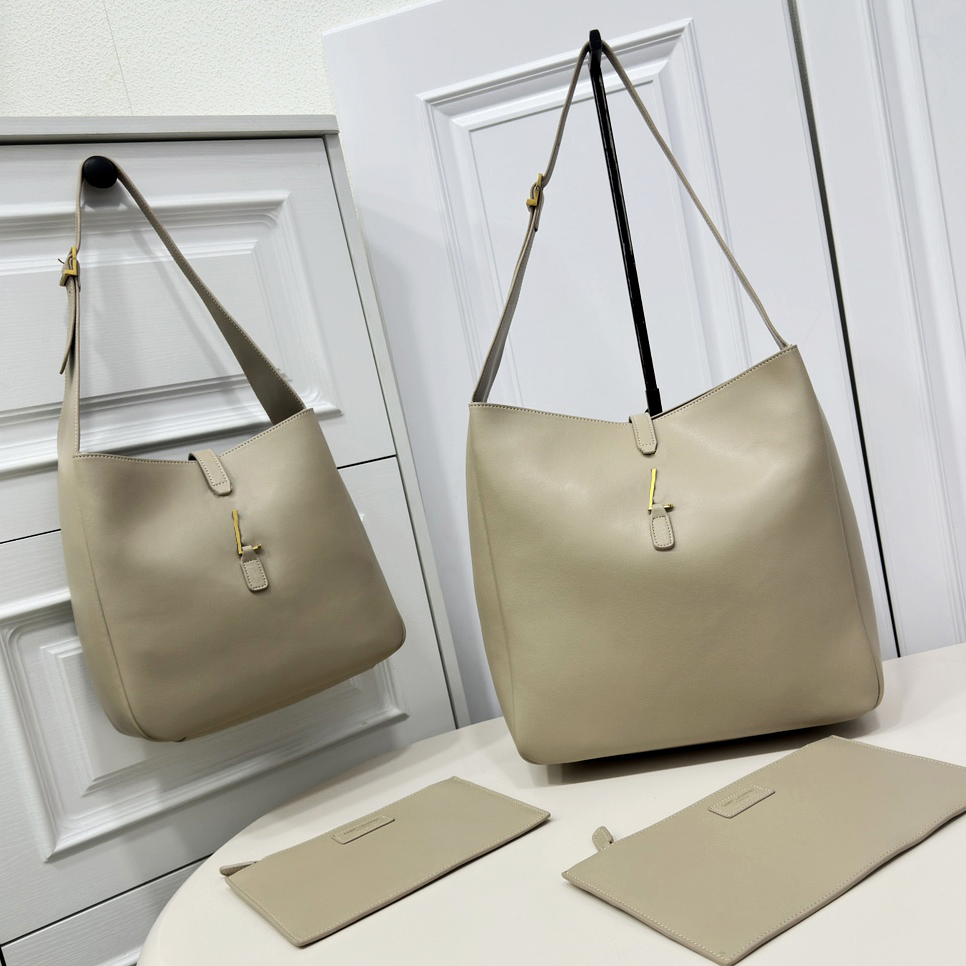Kobiety luksus 7a pod pachą designerka na ramię skórzana torebka Hobo Casual Shopper Projektant torby z mroczną złotą klamrę wysokiej jakości