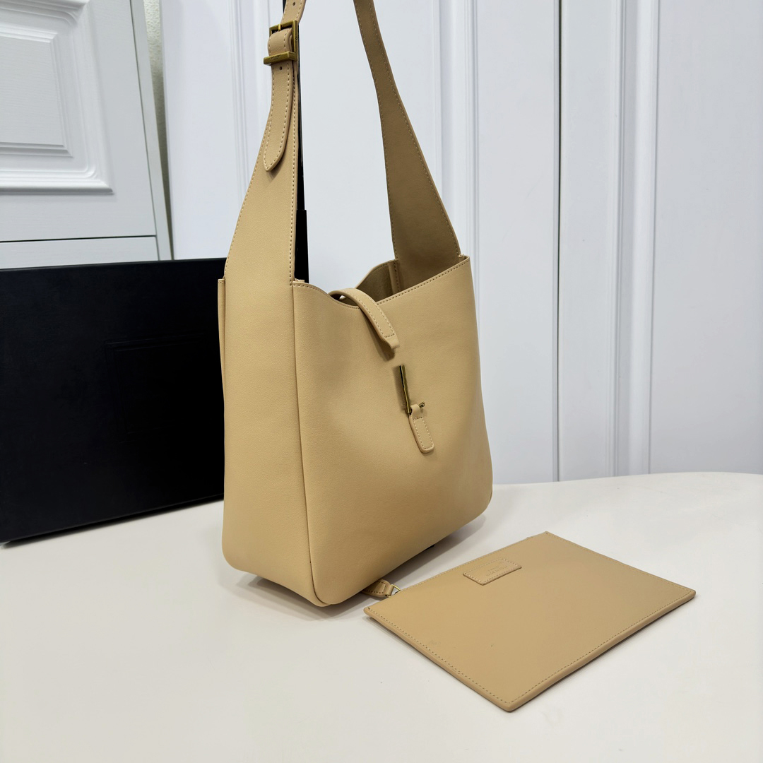 Kobiety luksus 7a pod pachą designerka na ramię skórzana torebka Hobo Casual Shopper Projektant torby z mroczną złotą klamrę wysokiej jakości