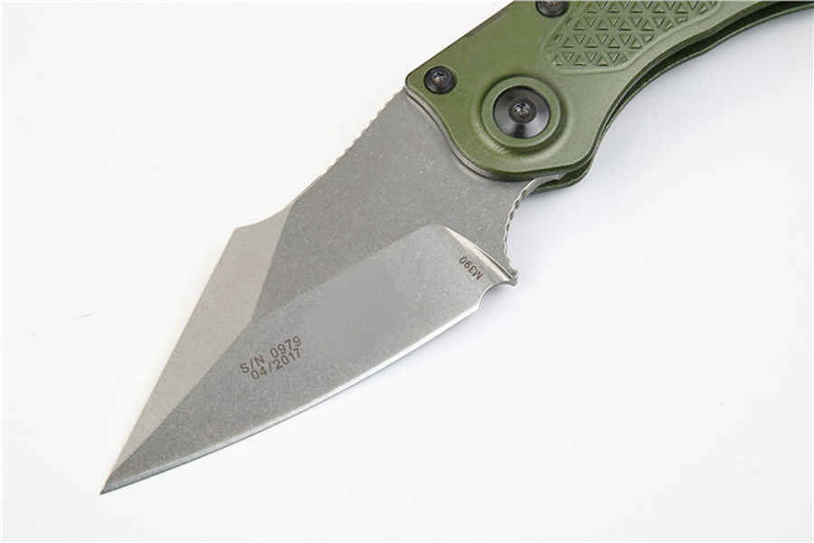 Nieuwe Collectie Stitch-A Auto Tactische Zakmes D2 Stone Wash Blade Groen T6061 Handvat Outdoor EDC Zakmessen EDC Gear