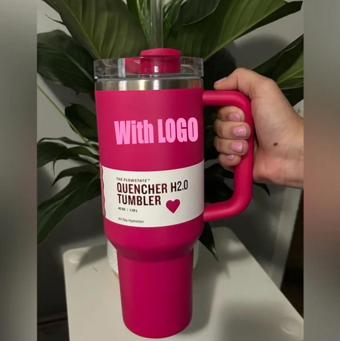 US stock Water Bottles Starbcks Winter Pink With 1:1 LOGO Target Red Tumblers Cosmo Pink Flamingo Mugs H2.0 Replica 40oz Cups With Silicone Lid and Straw Car GG0222