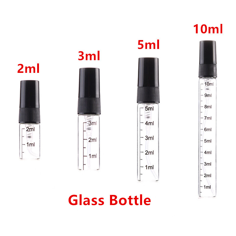Bouteille de parfum 2/3/5/10ml, bouteille en verre à échelle transparente, flacons de pulvérisation de parfum portables, atomiseur de parfum de voyage, récipient cosmétique