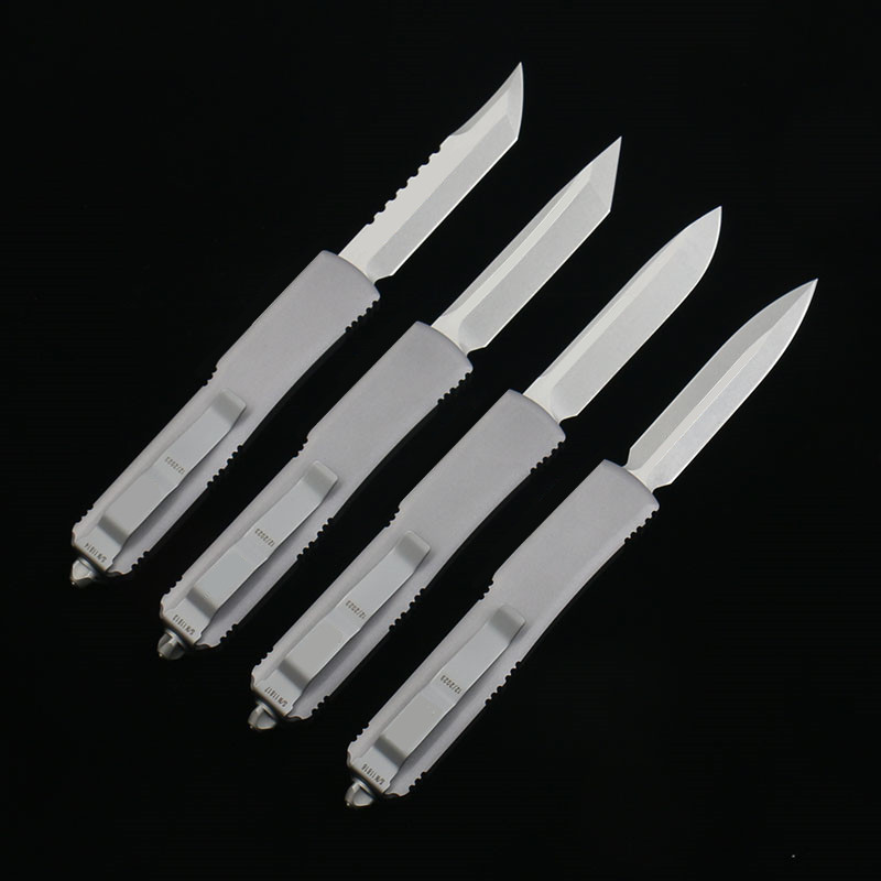 Mt ut taktisk fickkniv CNC 6061-T61 Hög hårdhet Aviation Aluminiumlegering Handle Stone Wash D2 Blade Outdoor Camping EDC Tool US Italian Style Knives