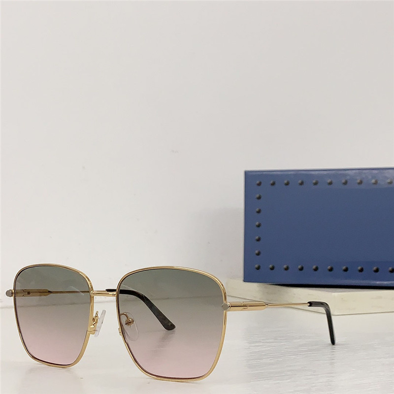 Occhiali da sole a forma di farfalla dal nuovo design alla moda 1414O montatura in metallo stile semplice e popolare versatile occhiali protettivi lenti UV400 di alta qualità