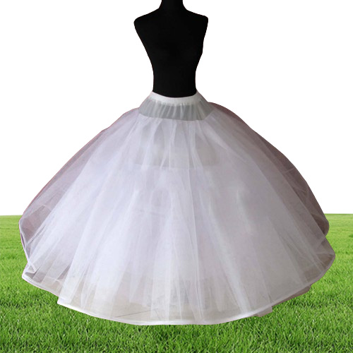 Hoopless 8 Layers Hard Tulle Wedding Petticoats Luxury Princess Ball Gown Dresses Underskirt Long Crinoline Tulle1575955