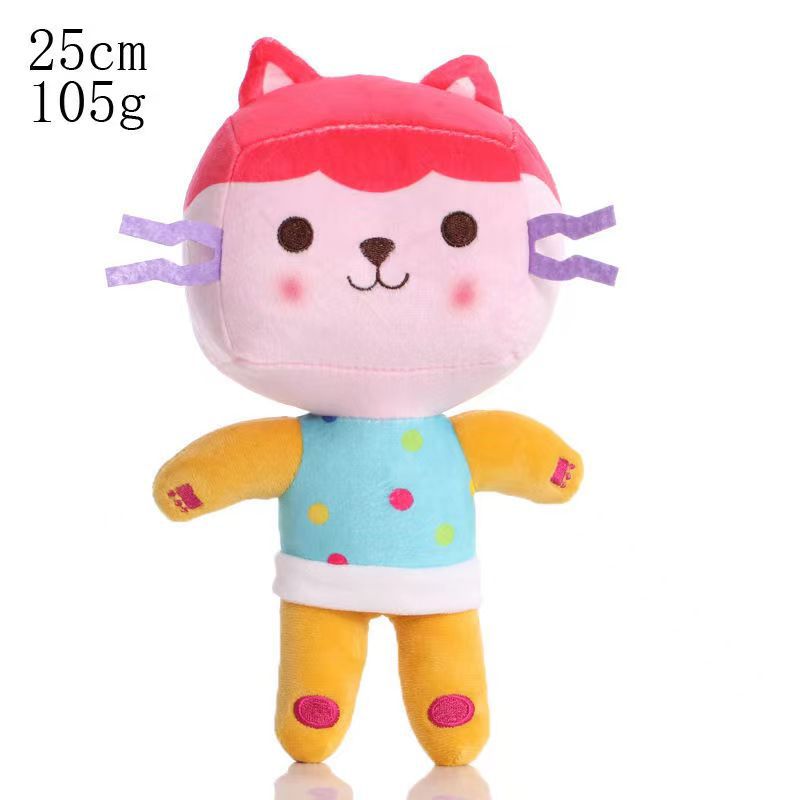 Gabby Dollhouse Plush Toy 25cm Cartoon Mermaid Cat Stuffed Animal Plushie Dolls Pillows Gifts for Kids