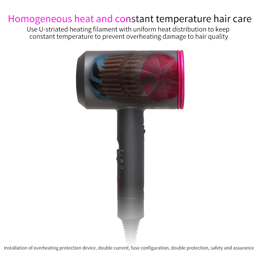 5-biegowa suszarka do włosów w kształcie litery T, suszarki do włosów, pielęgnacja włosów, 2000W, Ochrona Przegrzania, stała temperatura, szybkie suszące włosy