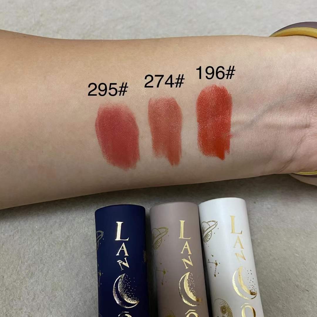 Lan Marque Rouge À Lèvres 3 pièces/ensemble Coffret Cadeau Saint Valentin Maquillage Pour Les Lèvres Mat Rouge À Lèvres #196 #274 #295 Kit Haute Qualité Anniversaire Mariée Coffret Cadeau Étanche Longue Durée