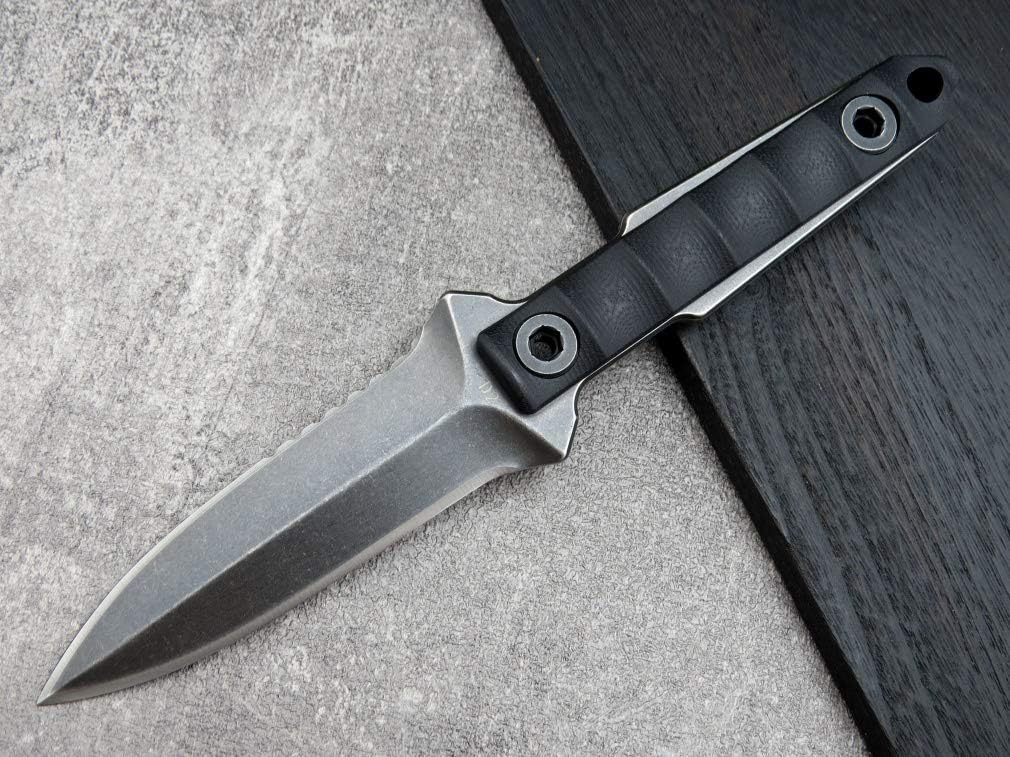 Nuovo A1230 Coltello dritto di sopravvivenza di alta qualità D2 Black Stone Wash Lama a doppio bordo Full Tang G10 Maniglia Coltelli tattici a lama fissa da campeggio esterna con Kydex