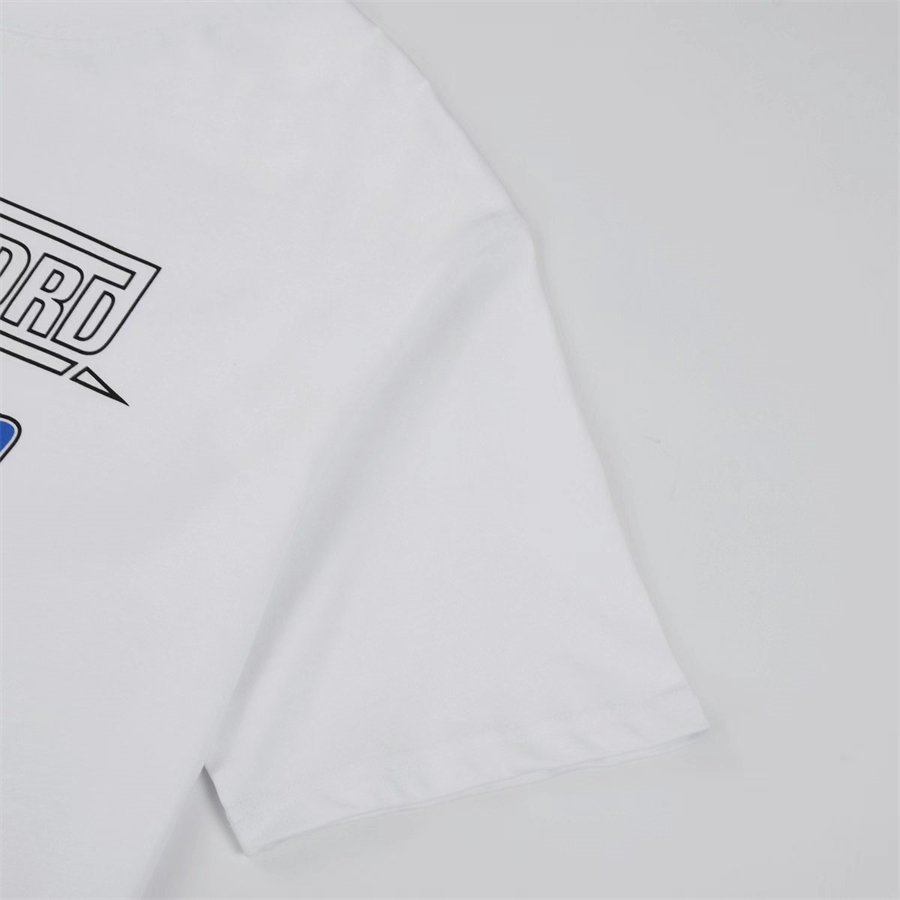Herrenhemd, Grafik-T-Shirt, klassisch, minimalistisch, modisch, mit Buchstaben bedruckt, Rundhals-Top für Paare, locker, lässig, Schwarz und Weiß