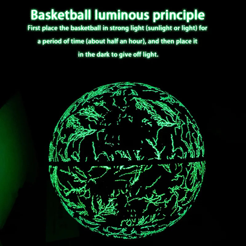 Riflettente Glow Basket Taglia 5 7 Outdoor Street Cool Balls Glowing Luminoso Palloni da basket Bambino Gioventù Adulti 240122