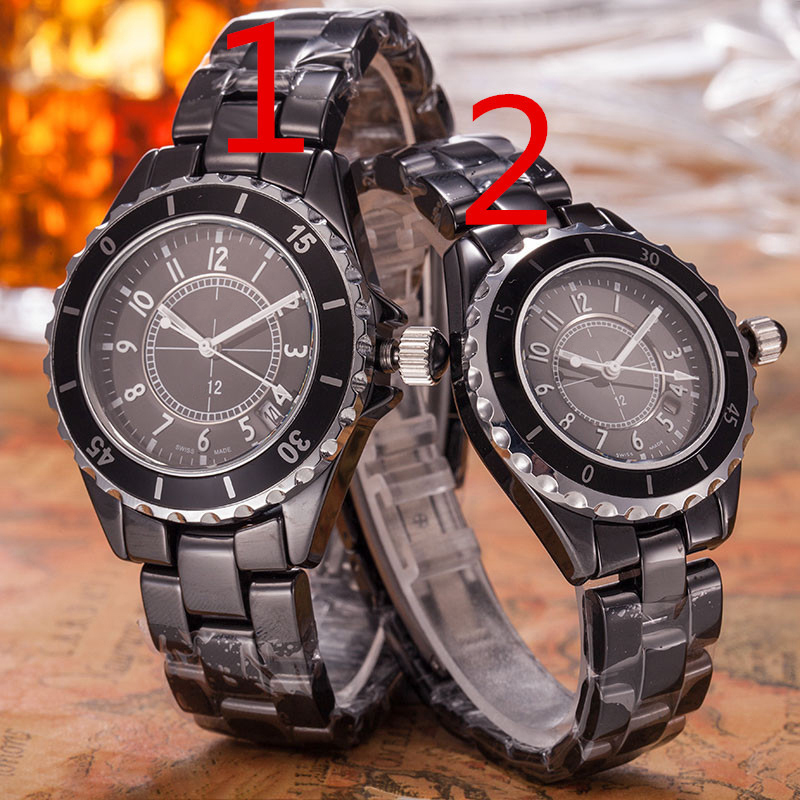 Fashion Full Brand Wrist Watches Women Girl Diamond Classic Ceramic Band Quartz AAA With Logo Luxury Clock CN15