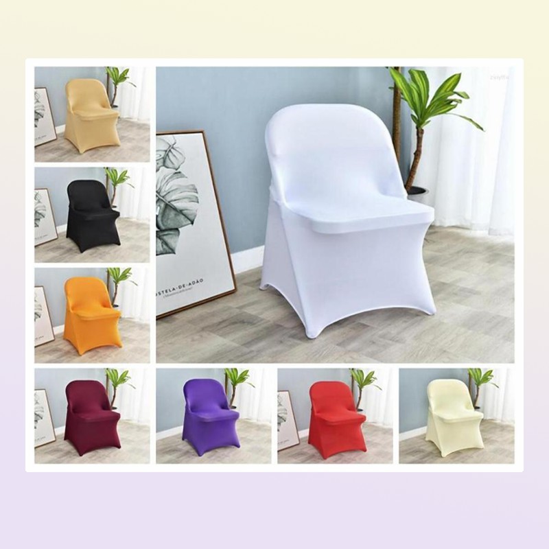 Chair Covers 9 Colours Fold Cover Wedding Spandex Folding Lycra Party El Banquet Decoration7590289