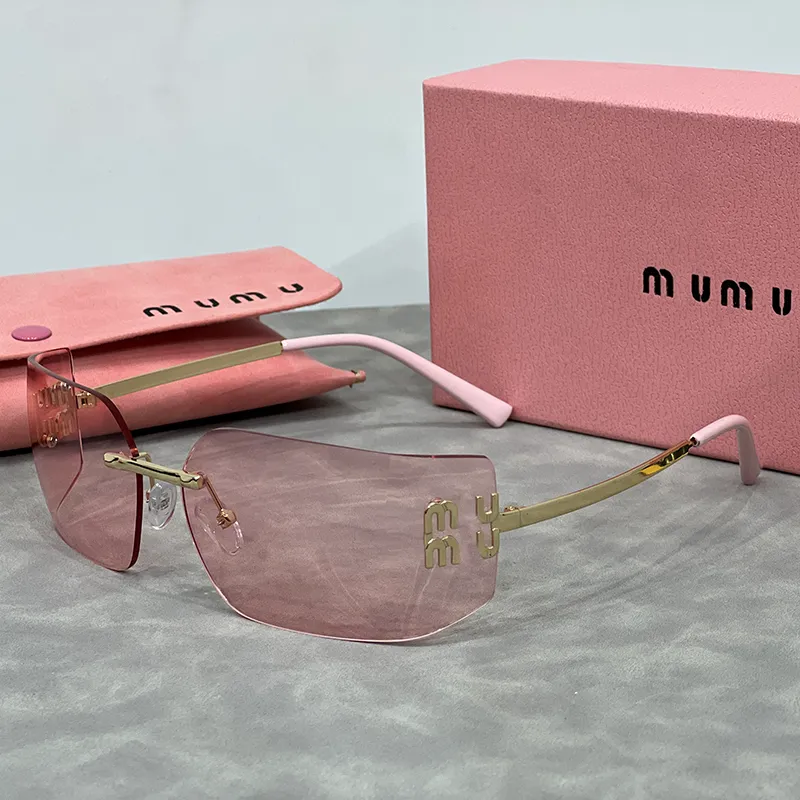 Dames mannen vierkant gebogen unisex ontwerper bril strand zonnebrillen vintage frames luxe ontwerp UV400 met case 78q2