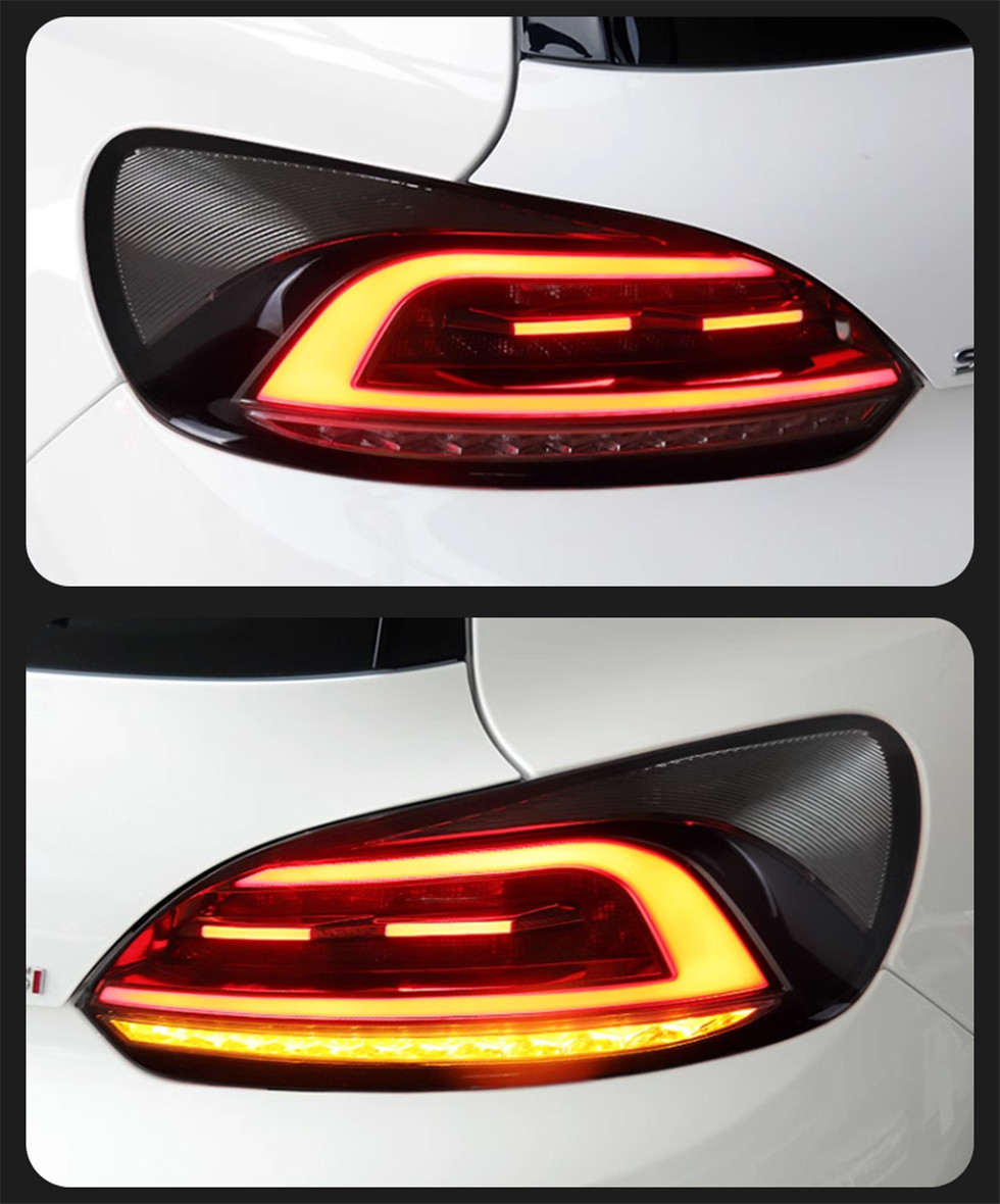 Luz traseira completa do diodo emissor de luz para vw scirocco lanterna traseira 2009-2014 led sequencial turn signal lâmpada luzes de freio traseiro destaque reverso