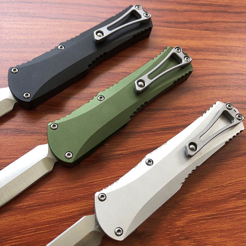 New US Italian Style Mini Automatic Pocket Knife Double Action D2 Blade Aviation Aluminum Handle Self Defense Hunting Auto Rescue Knives UT85 UT88 9000 5370