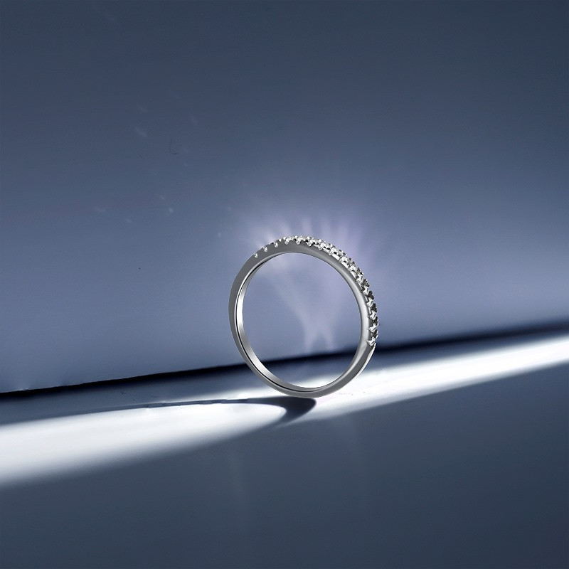 Роскошное дизайнерское кольцо с бриллиантом 1,3 мм для женщин, серебро 925 пробы, однорядное, 5А, белые обручальные кольца с цирконием, ювелирные изделия, подарочная коробка для вечеринок для друзей, размер 5-9