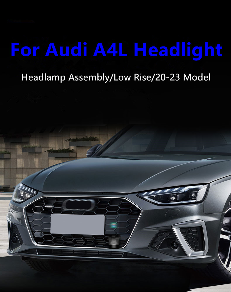 Huvudljus för Audi A4 B10 LED DAYTIME RUNDLIGHT 2020-2023 A4L S4 Turn Signal High Beam Lamp