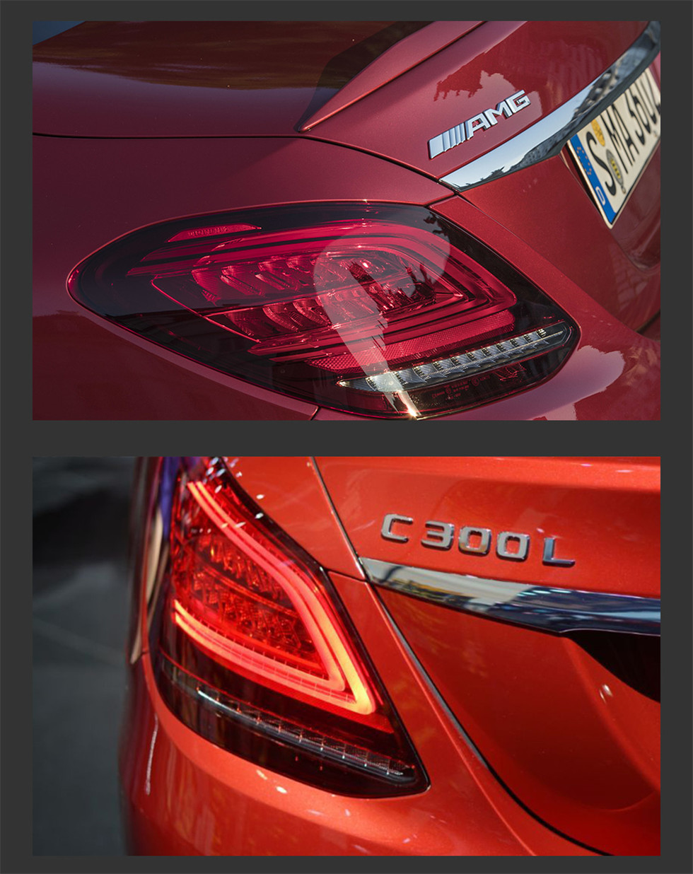 Ensemble de feux arrière LED modifiés pour Benz W205 2014 – 20 19 C180 C200 C260 C300, frein de conduite, clignotants en continu