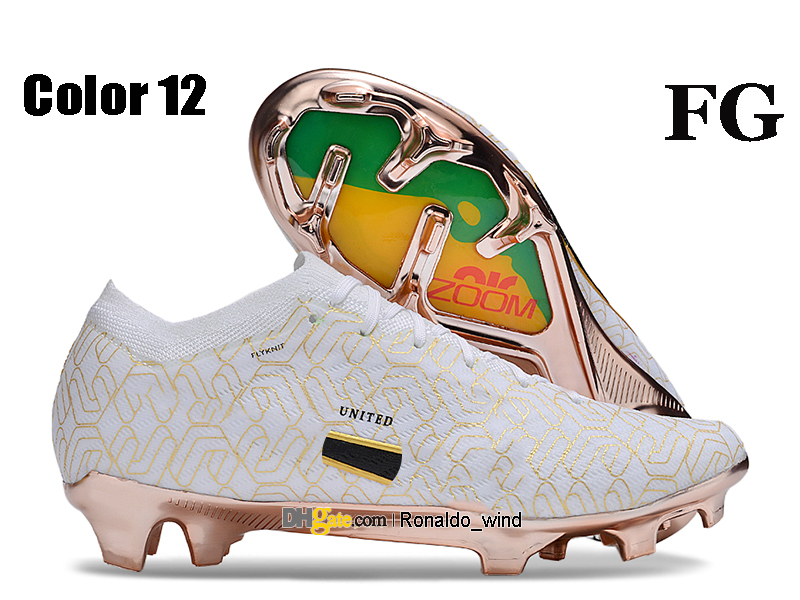 Sac cadeau Chaussures de football montantes pour hommes Ronaldo CR7 Vapores 15 XV Elite XXV FG Tns Crampons Neymar ACC Superflys 9 Mbappe Zooms Chaussures de football Baskets d'extérieur Botas De Futbol