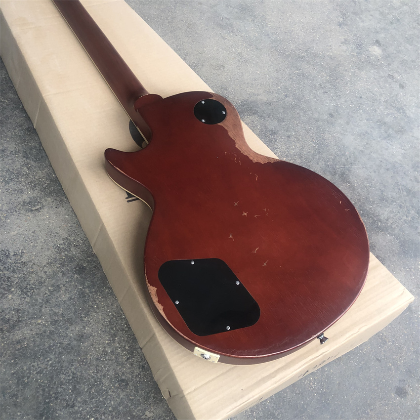 Relíquia guitarra elétrica nitro pintura frete grátis atacado e varejo OEM guitarra elétrica em estoque