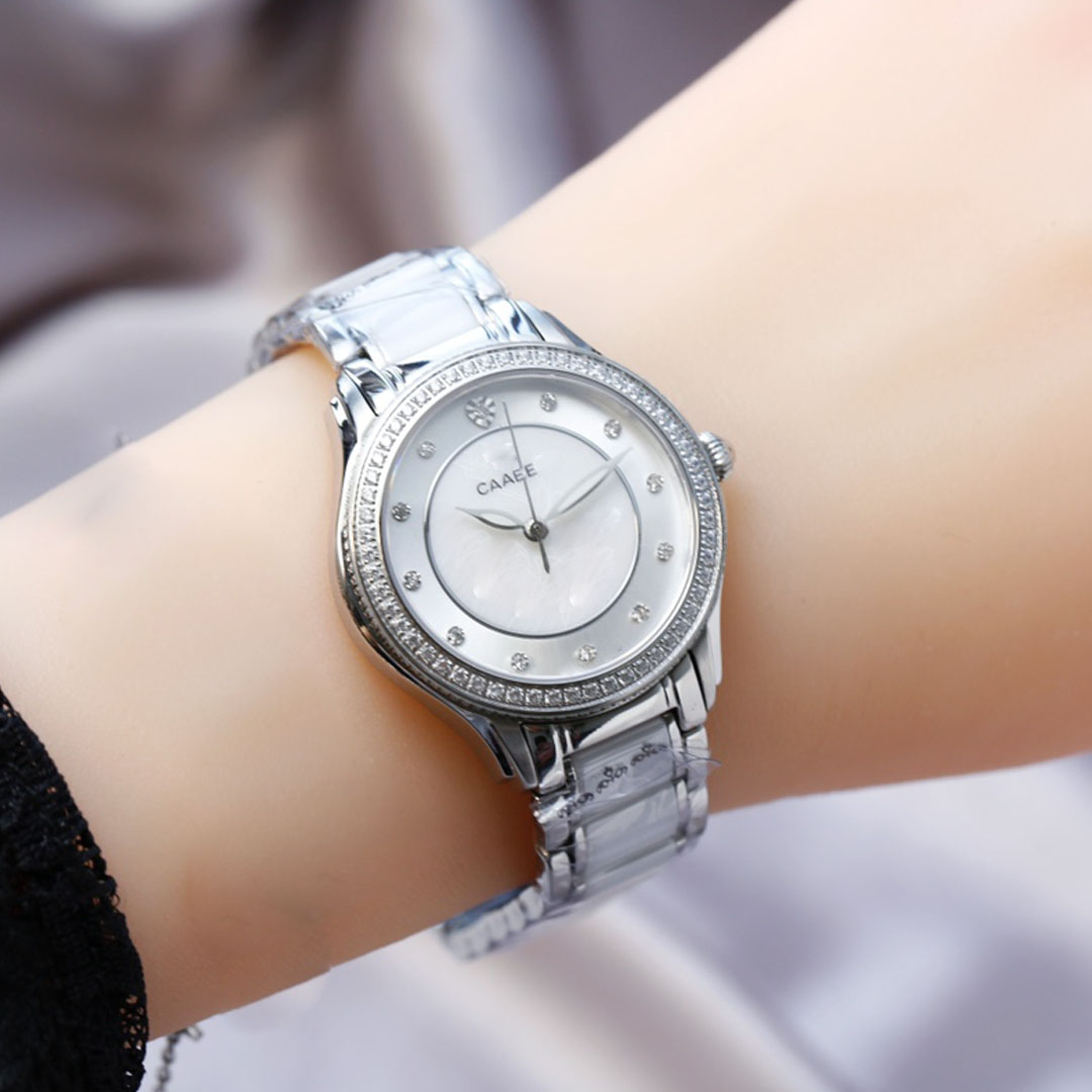 Women's Watch Diamond Dial Ceramic Steel Band fashionabla Womenwatch Wedding Versatile Designer Watches