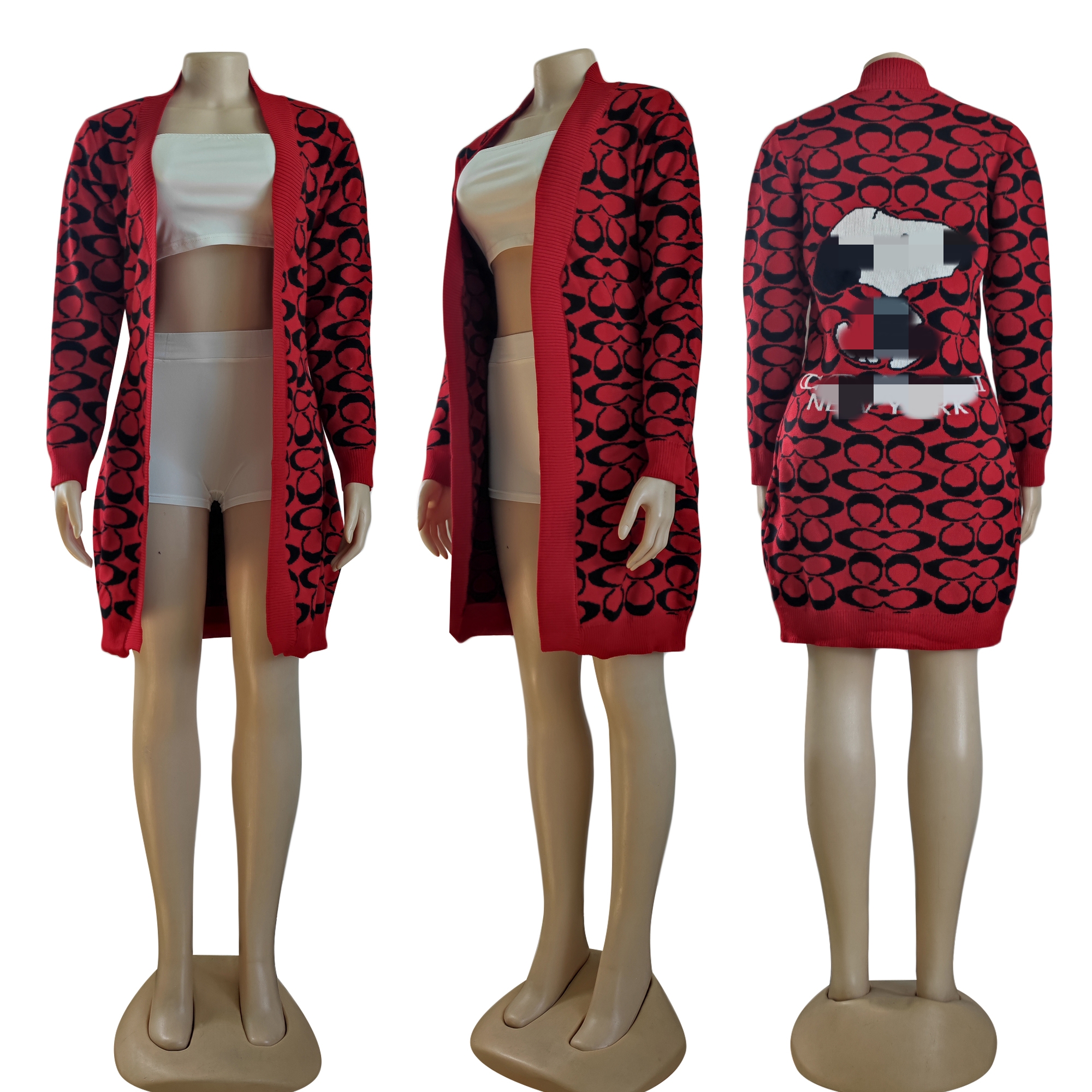 Swatery Cardigans Women Designer Drukuj Sweter Kardigan Cardigan Coats ciepły statek odzieży wierzchniej