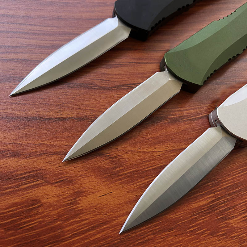 New US Italian Style Mini Automatic Pocket Knife Double Action D2 Blade Aviation Aluminum Handle Self Defense Hunting Auto Rescue Knives UT85 UT88 9000 5370