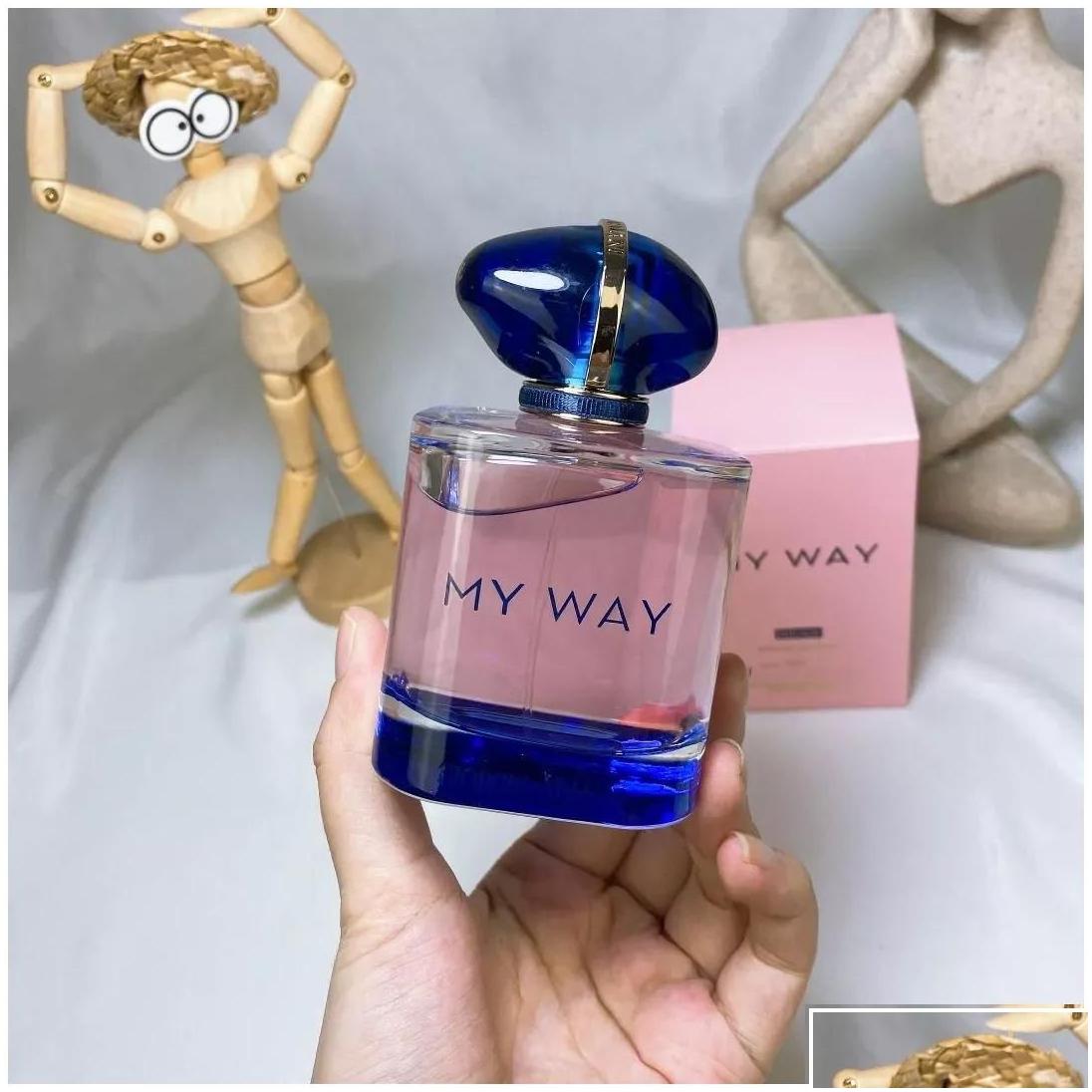 Wierook Mijn Designer Merk Way Damesgeur 90ml Edt Parfum Intense Keulen Goede geur Tijdblijvende Lady Body Mist Kwaliteit Fas Dhrjh 822