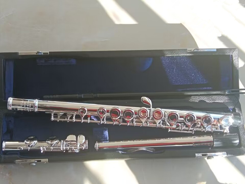 Topp Japan Brand Flute Musical Instruments YF-211SL Model Silver Plated Flute 16 Hole Stängda hål Hög kvalitet med fodral