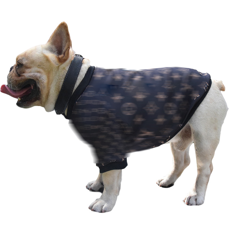 Marque de mode chien vêtements Net rouge même Style presbyte imprimé chiens vêtements printemps et automne élastique petit chien vêtement pour animaux de compagnie haut de gamme