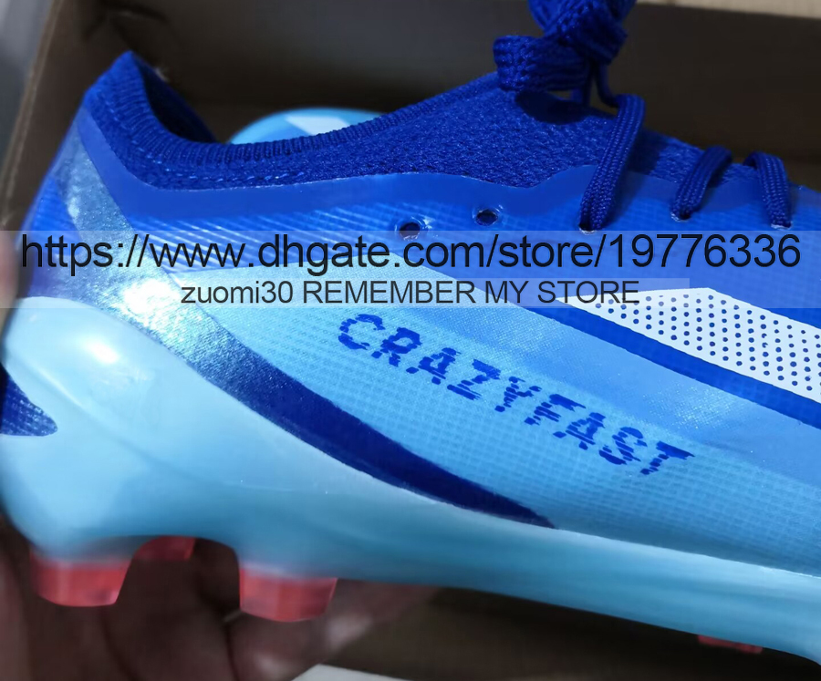 Wysyłaj z torbą Jakość NOWOŚĆ sezonu Buty piłkarskie x Crazyfast.1 FG Messis Knit Football Cleats for Mens Miękka skóra Wygodne trening gibe butów piłki nożnej rozmiar US 6.5-11.5