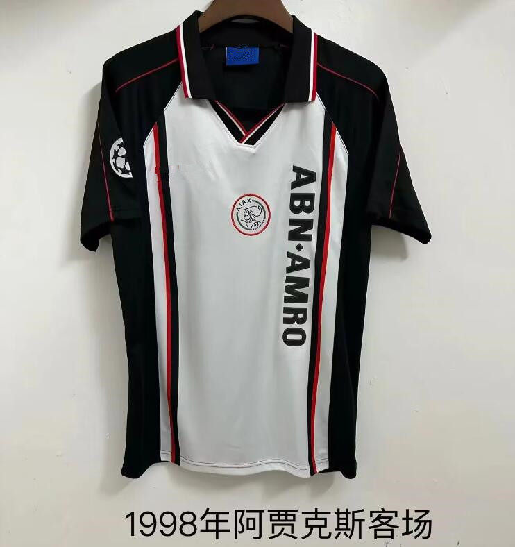 Ajaxs Retro 1994 19951996 1998 2000 2001 Viniage Rijkaard Kluivert TシャツIbrahimovic Classic Shirt Bergkamp Tadic