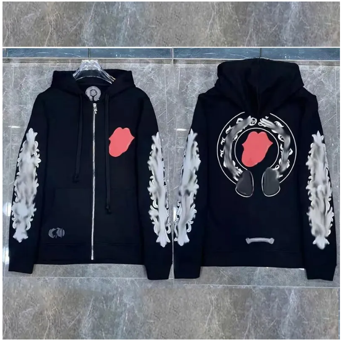 Designer hjärtan hoodies män jackor designer vinter tröjor hjärtan hoodie ärm jacka lösa bomullsrock huvtröja herrar kvinna hip hop chromees hjärtan blommor blommor blommor