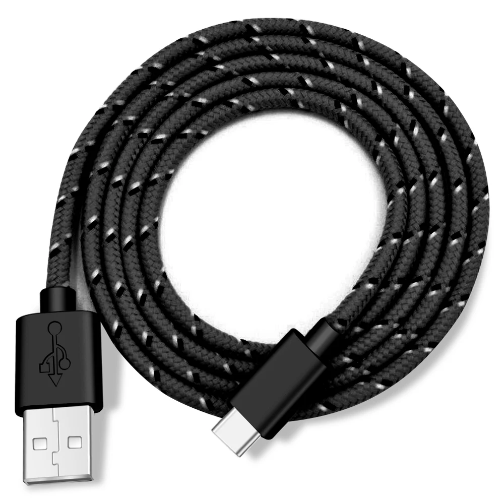 USB Type C-kabel Snel opladen Nylon Braide-kabels voor Samsung Galaxy S23 Xiaomi Huawei Oplader voor mobiele telefoon USB A naar Type-C-snoer 3 m / 2 m / 1 m / 0,5 m