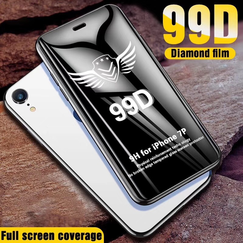 10 Stück 99D Full Glue Cover Displayschutzfolie für iPhone 15 14 13 XR XS Max 14PROMAX Rand gehärtetes Glas Film für iPhone X 12 Mini 11 Pro Max