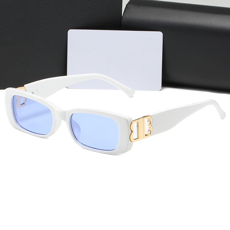 Sunglasses Fashion Small Rectangle Bb Women Men classics Brand Design Ladies Skinny Outdoor Shopping Shade Retro high quality with box