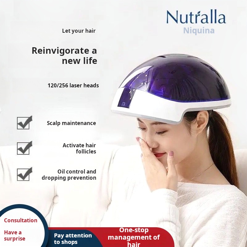 Los gorros para el crecimiento del cabello con láser Nutralla Nikina 380 están equipados con cascos inteligentes para el crecimiento del cabello para prevenir la caída del cabello y la calvicie Hifu Alma